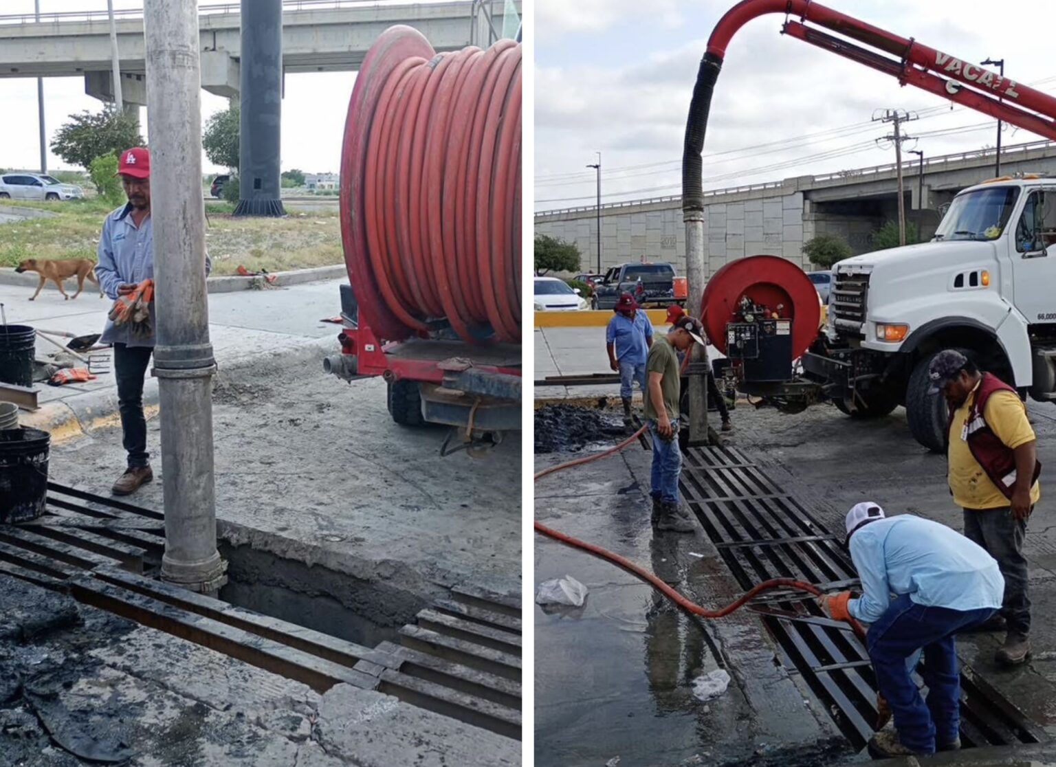 Permanente trabajo de limpieza en sistema de drenaje