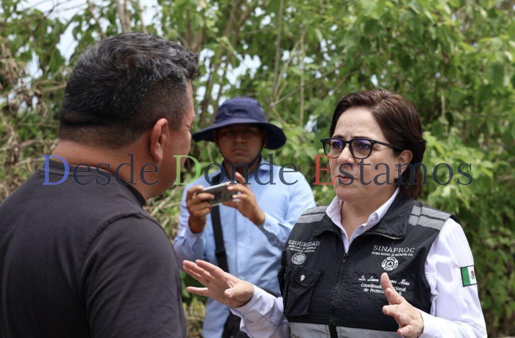 Arriba a Tampico la coordinadora de Protección Civil, Laura Velázquez