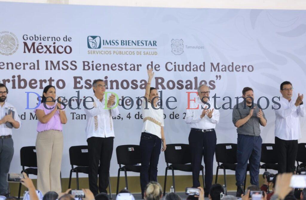 Supervisa Sheinbaum obra de Hospital General del IMSS-Bienestar en Madero