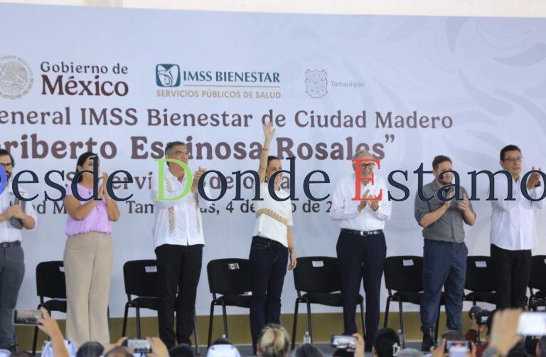 Supervisa Sheinbaum obra de Hospital General del IMSS-Bienestar en Madero