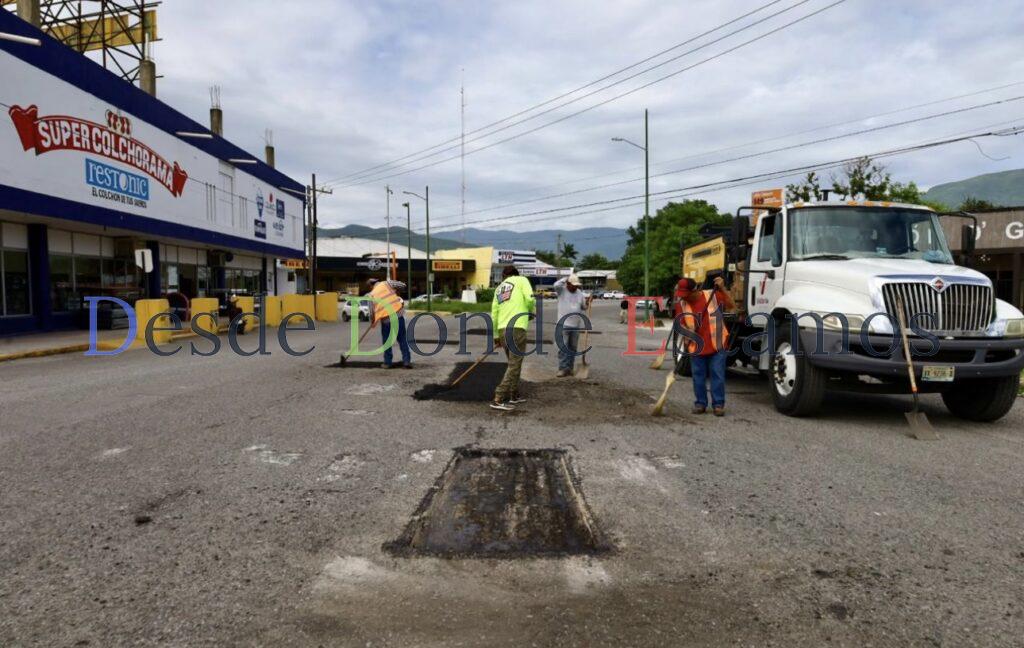 Avanza programa de bacheo en calles de la Capital
