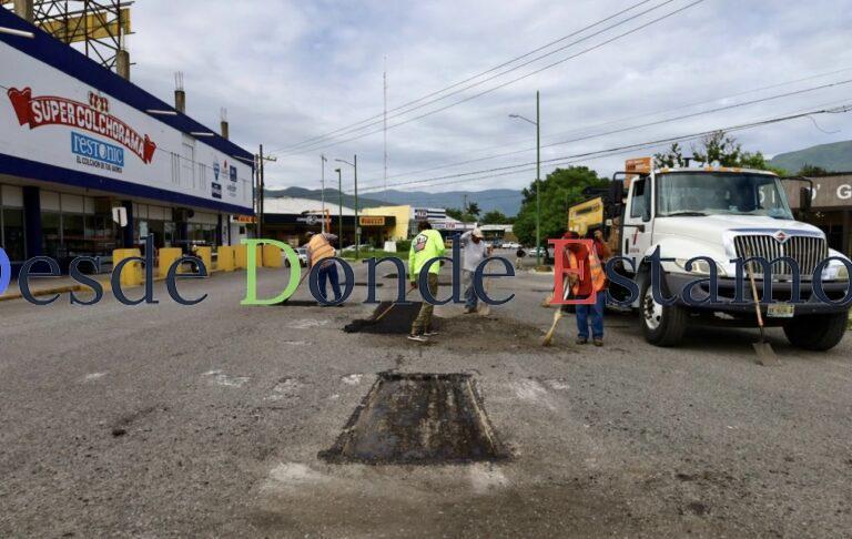 Avanza programa de bacheo en calles de la Capital
