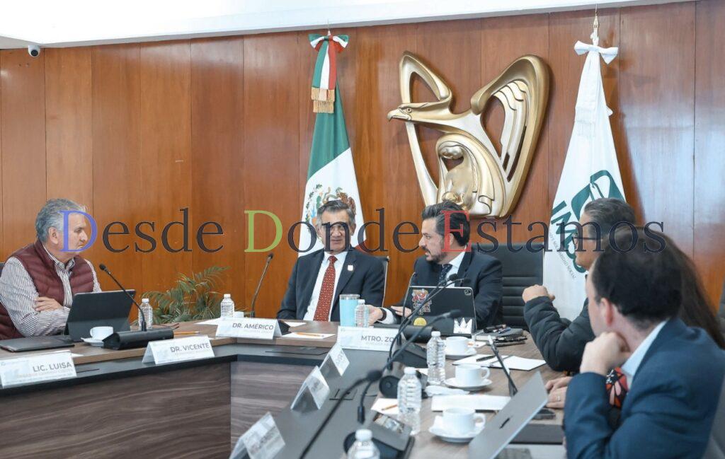 Acuerdan gobernador y director general del IMSS fortalecer la seguridad social