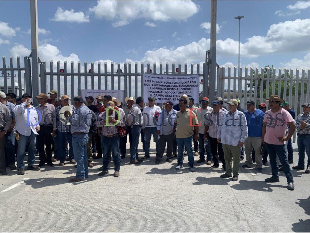 Bloquean sorgueros puente Reynosa-Pharr