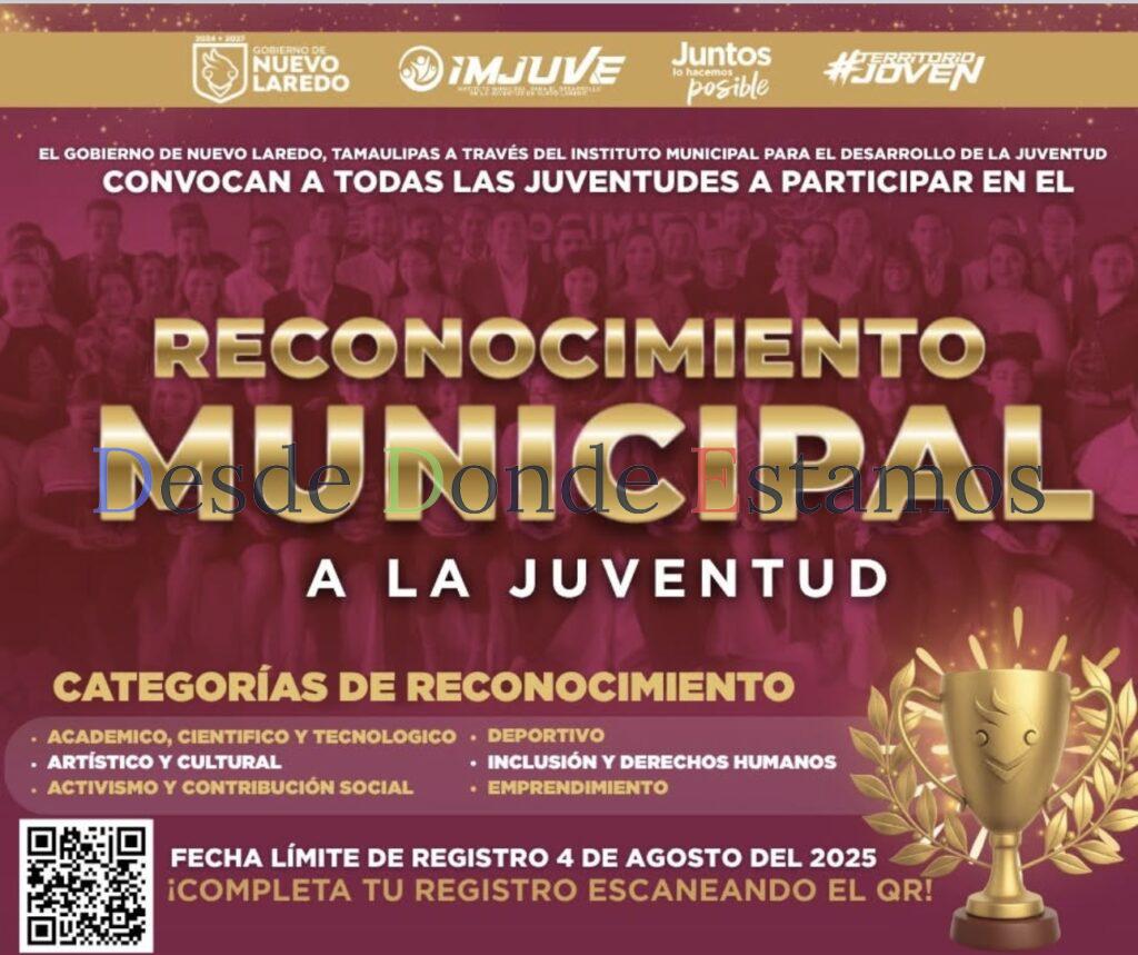Lanzan convocatoria para entrega de Reconocimiento Municipal a la Juventud 2025