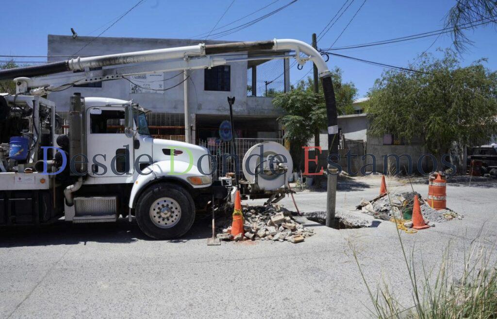 Refuerzan desazolve de tuberías en la Francisco Villa