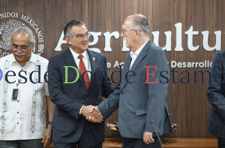 Acuerda Américo con SADER apoyos para productores de sorgo y maíz