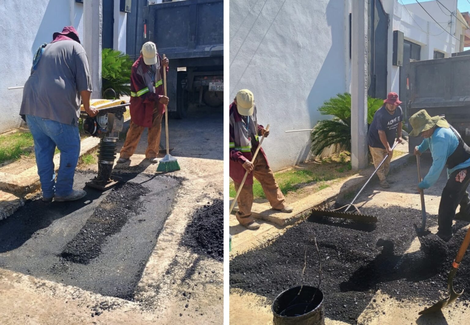 Mantiene Municipio intensos trabajos de bacheo