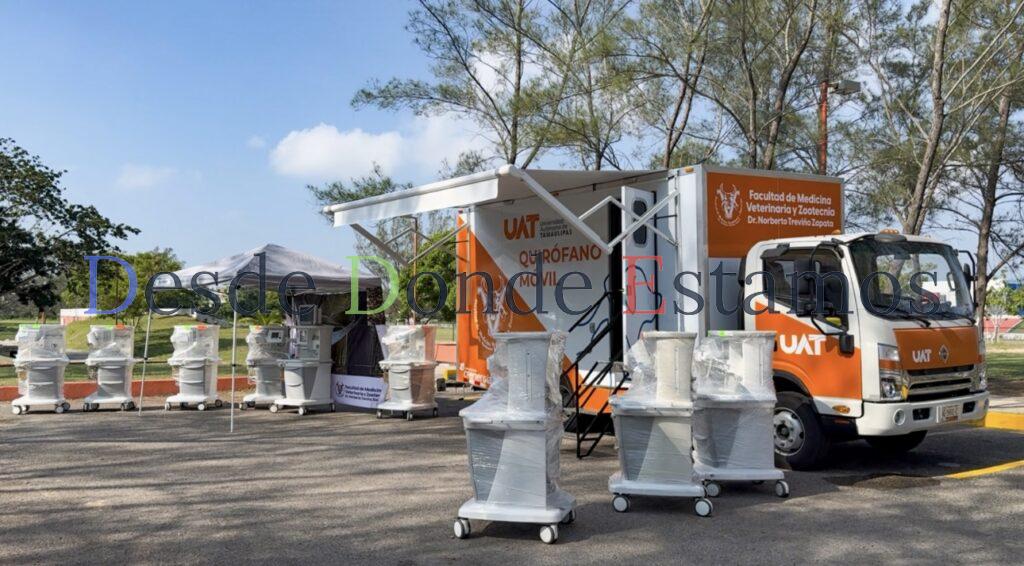 Cuenta la UAT con moderno quirófano móvil veterinario