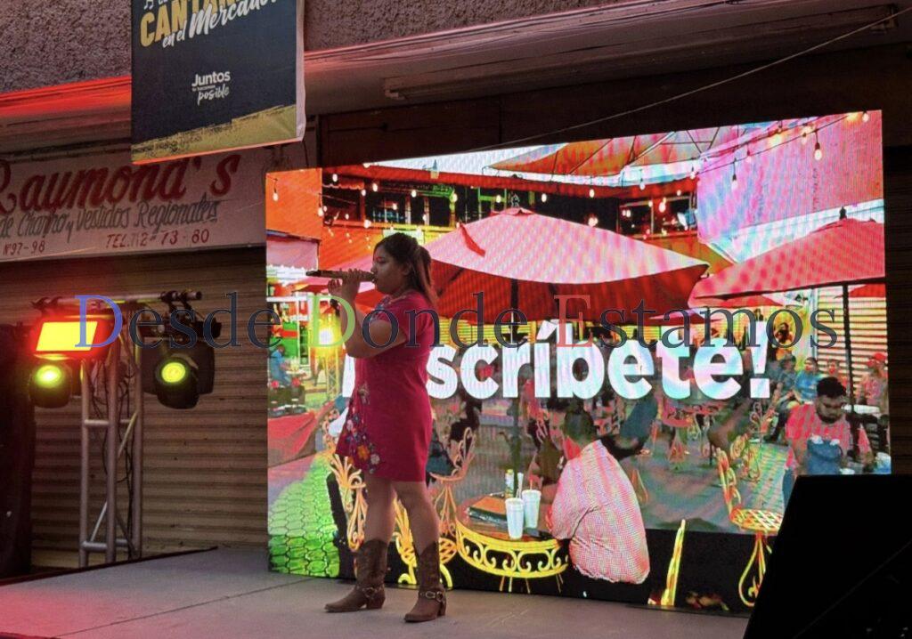 Mercado “Maclovio Herrera” se viste de fiesta con concurrido concurso de karaoke