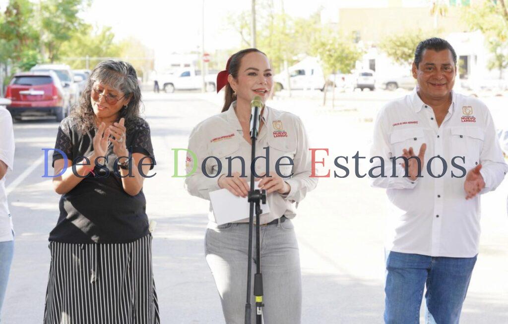 Entrega Carmen Lilia obras de repavimentación en la colonia El Campanario