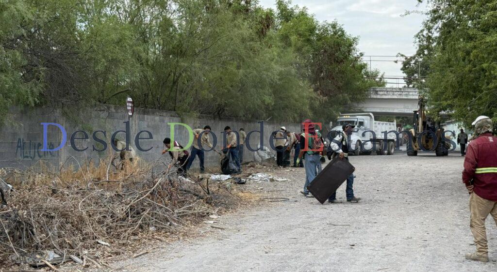 Lleva Gestión Ambiental brigada de limpieza a tiradero clandestino en colonia Matamoros