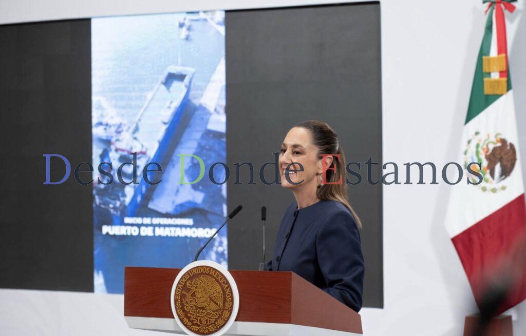 Reconoce presidenta trabajo de Américo para construir el Puerto del Norte