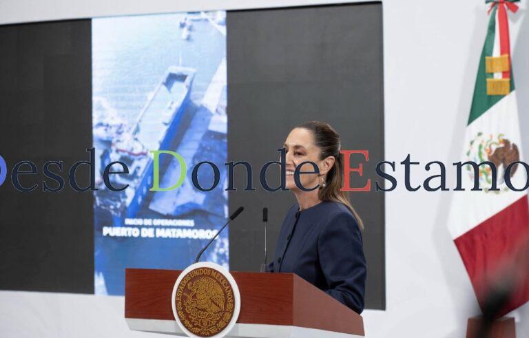 Reconoce presidenta trabajo de Américo para construir el Puerto del Norte