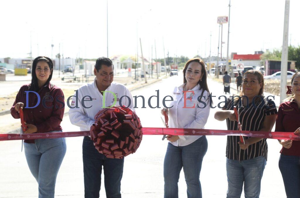 Entrega Carmen Lilia Canturosas dos obras viales