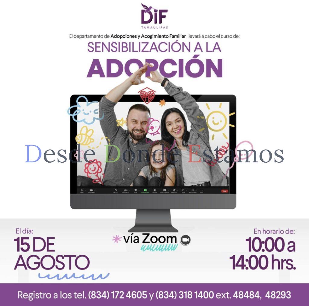 Invita DIF Nuevo Laredo a curso virtual de sensibilización para adopciones