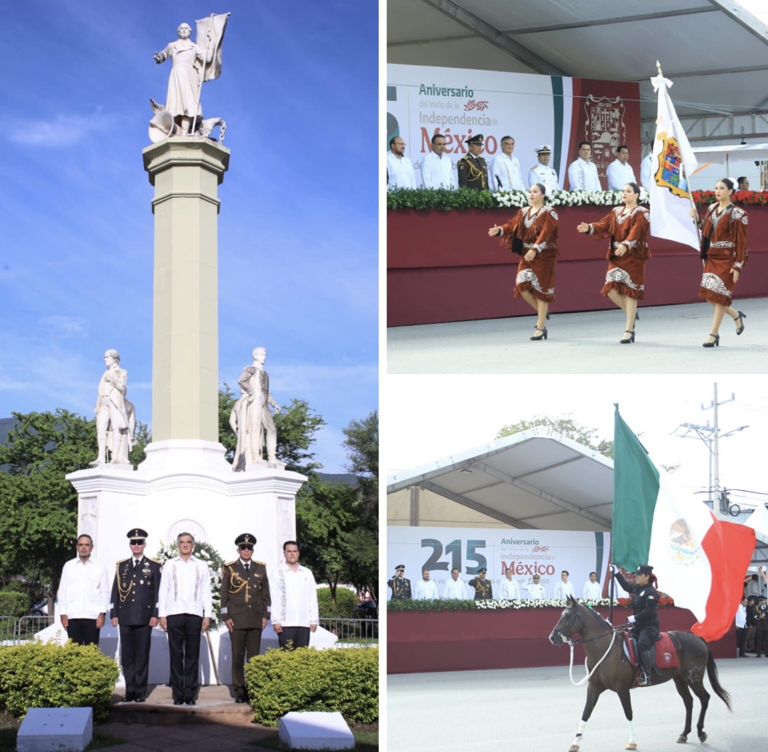 Encabeza Américo desfile cívico-militar; Tamaulipas celebra las Fiestas Patrias en paz