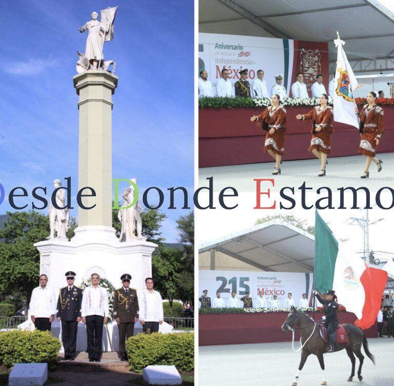 Encabeza Américo desfile cívico-militar; Tamaulipas celebra las Fiestas Patrias en paz