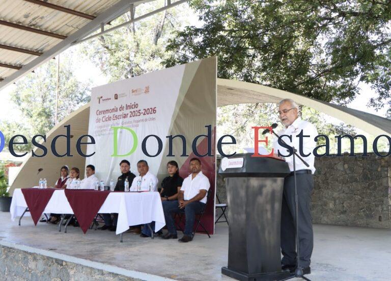 Da inicio secretario de SOP al ciclo escolar 2025-2026 en Jaumave