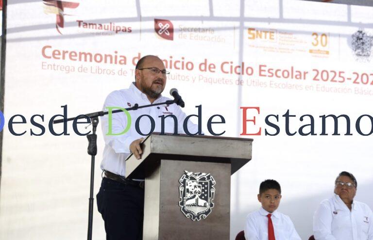 Arranca secretario general de Gobierno ciclo escolar 2025-2026 en Reynosa