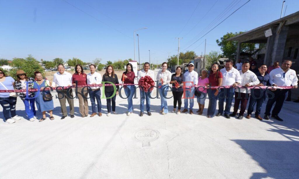 Entrega Carmen Lilia obras de pavimentación en la colonia 150 Aniversario
