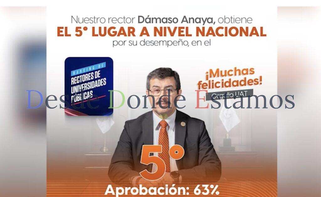 Dámaso Anaya está entre los rectores mejor evaluados de México