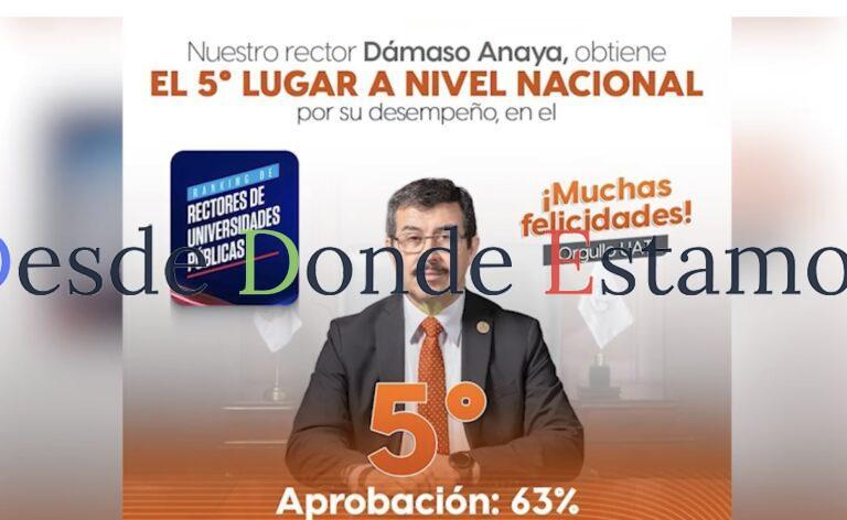 Dámaso Anaya está entre los rectores mejor evaluados de México