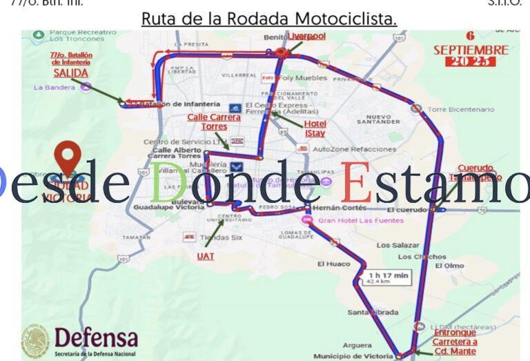 Invita SEDENA a Tercera Rodada Motociclista en Victoria