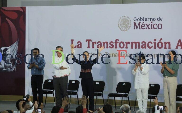 Reitera presidenta todo su apoyo para consolidar transformación en Tamaulipas