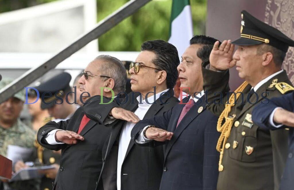 Participa alcalde junto al Gobernador en ceremonia cívico-militar en Victoria