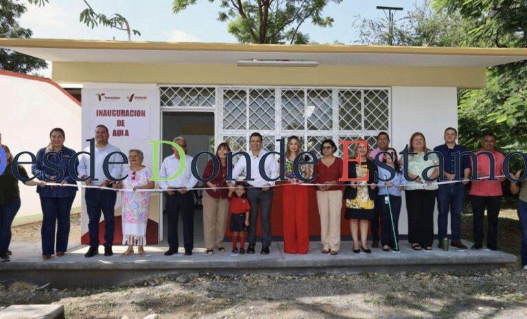 Entrega alcalde aula especial a jardín de niños Beatriz Ordóñez Acuña