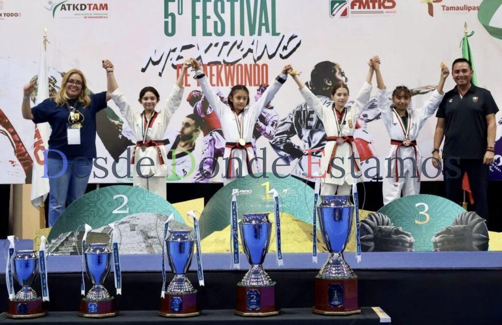 Gana Tamaulipas quinto lugar del Festival Nacional de Taekwondo