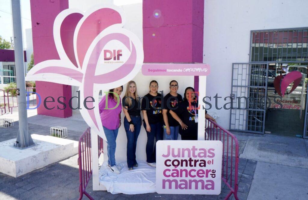 Instala DIF cabina fotográfica y lazos monumentales