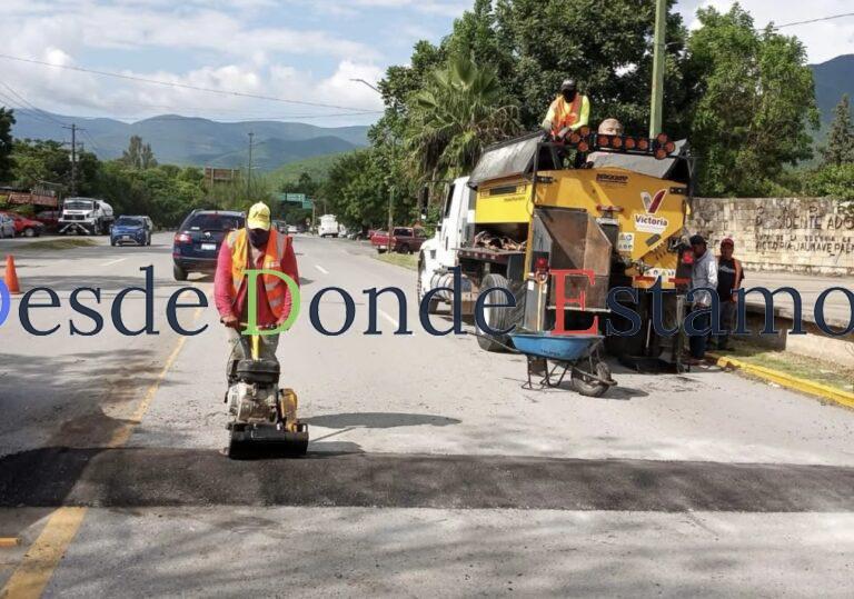 Instala Obras Públicas reductores de velocidad en avenidas de Victoria
