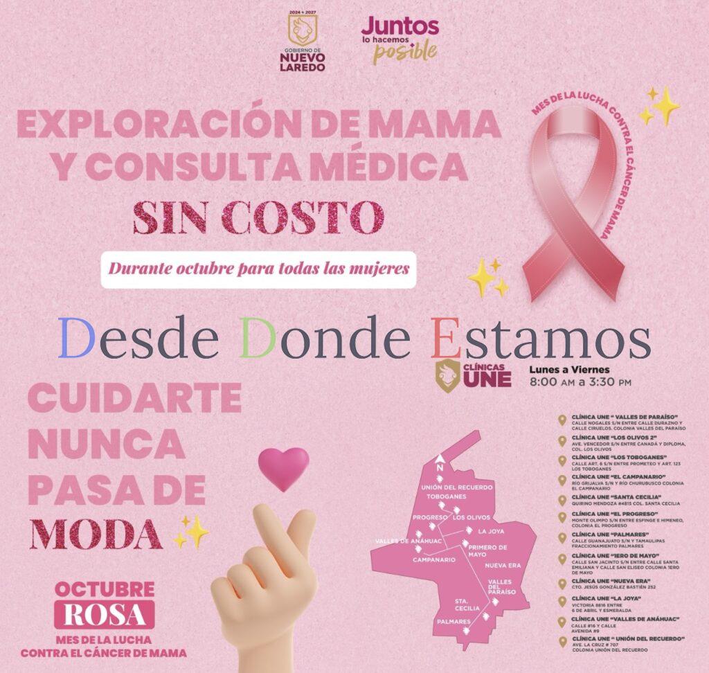 Promueven campaña gratuita de prevención contra cáncer de mama