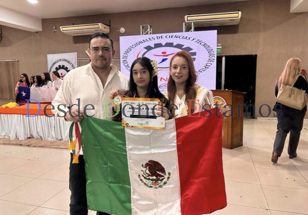 Gana estudiante tamaulipeca medalla de oro en Feria de Ciencias en Paraguay