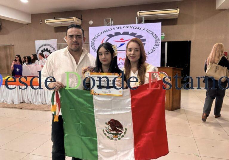 Gana estudiante tamaulipeca medalla de oro en Feria de Ciencias en Paraguay