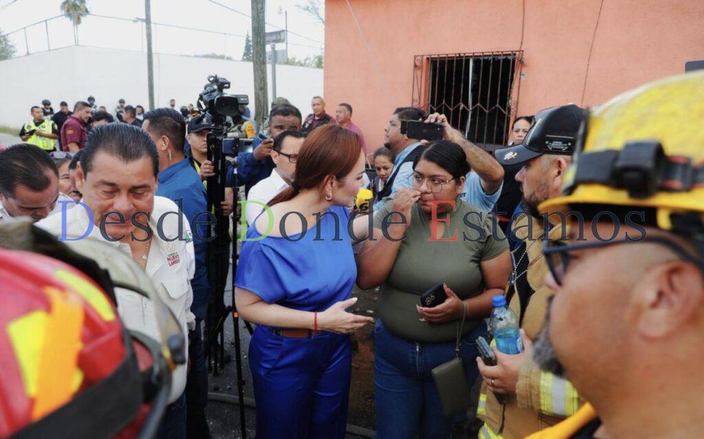 Brinda Carmen Lilia apoyo inmediato a familias afectadas por explosión