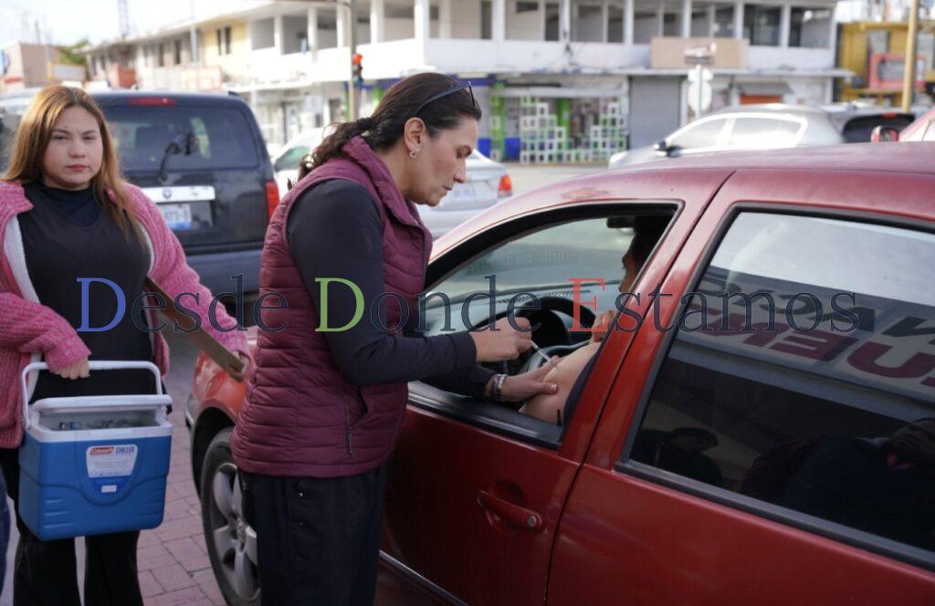 Todo listo para la jornada de vacunación derive thru contra la influenza