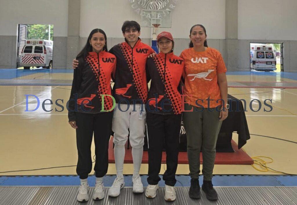Estudiantes de UAT conquistan el medallero en el nacional de Esgrima