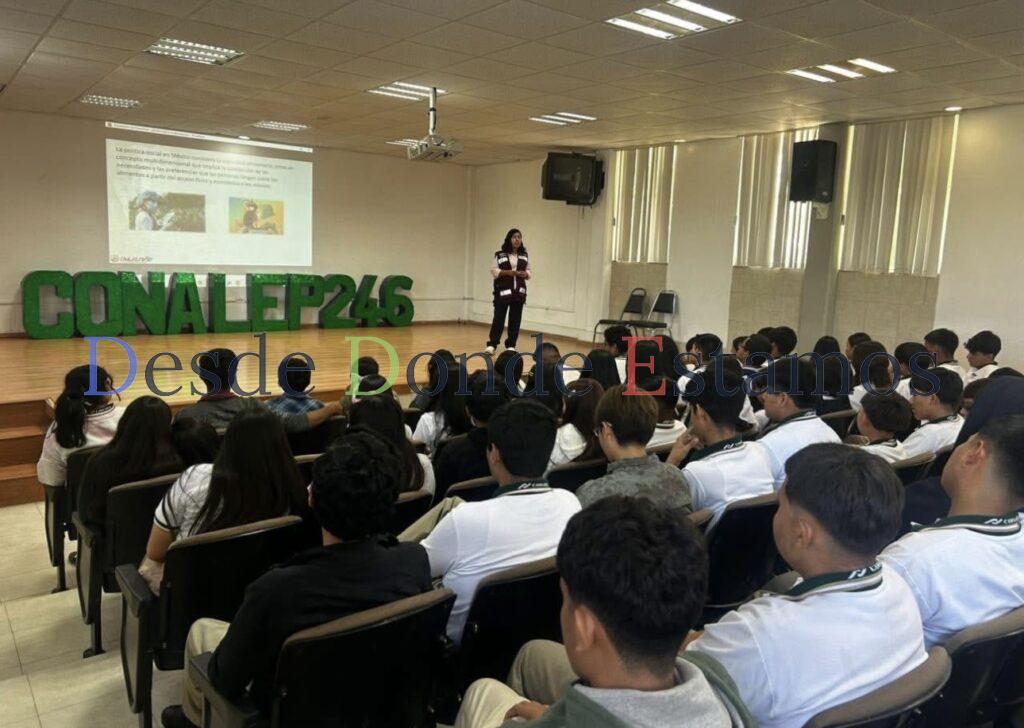 IMJUVE promueve hábitos saludables entre jóvenes del CONALEP