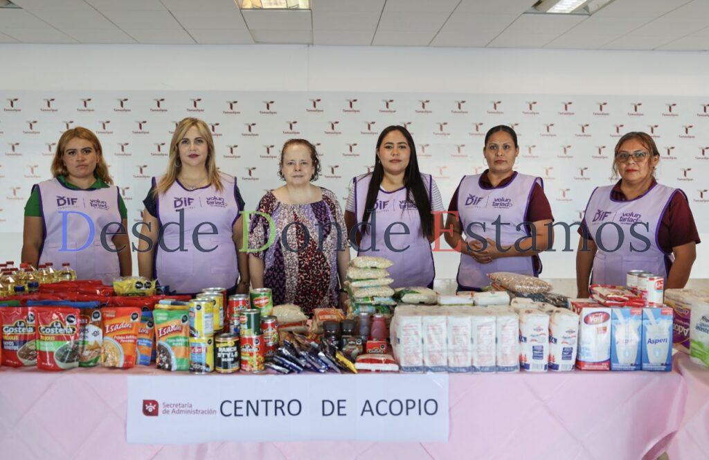 Se suman a colecta en apoyo a familias afectadas por inundaciones