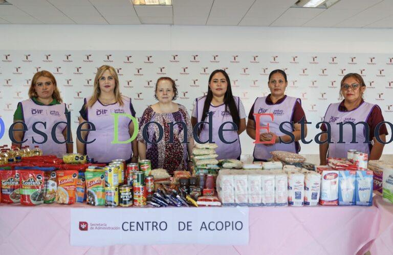 Se suman a colecta en apoyo a familias afectadas por inundaciones