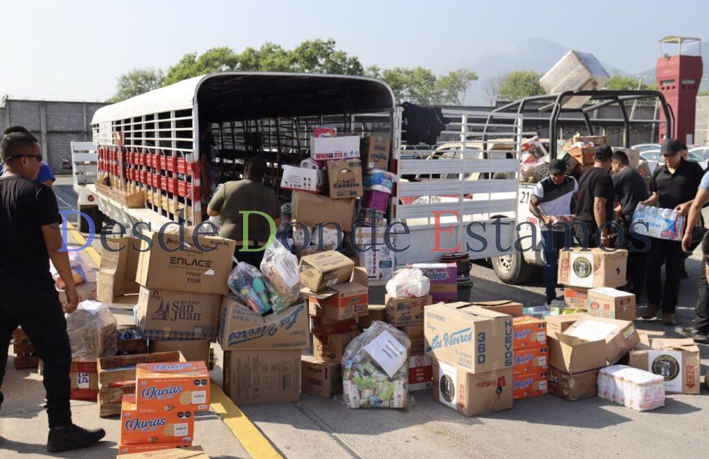 Aporta SSPT alimentos para familias afectadas por inundaciones