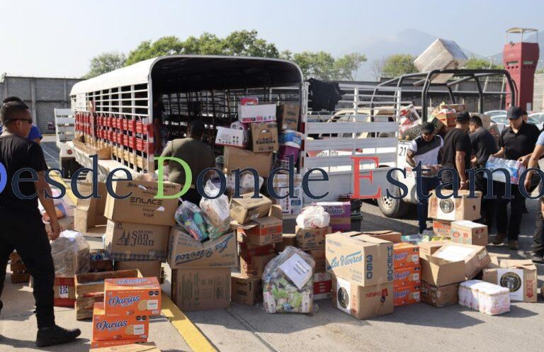 Aporta SSPT alimentos para familias afectadas por inundaciones