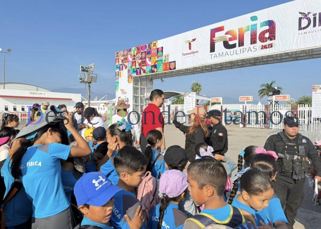 Niños y niñas de escuelas primarias disfrutan de la Feria Tamaulipas
