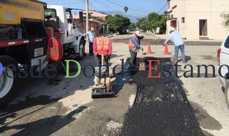 Cuadrillas siguen eliminando baches de avenidas y calles de Victoria