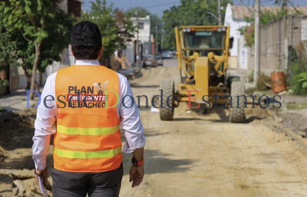 Atiende plan emergente de bacheo calles del centro de Victoria