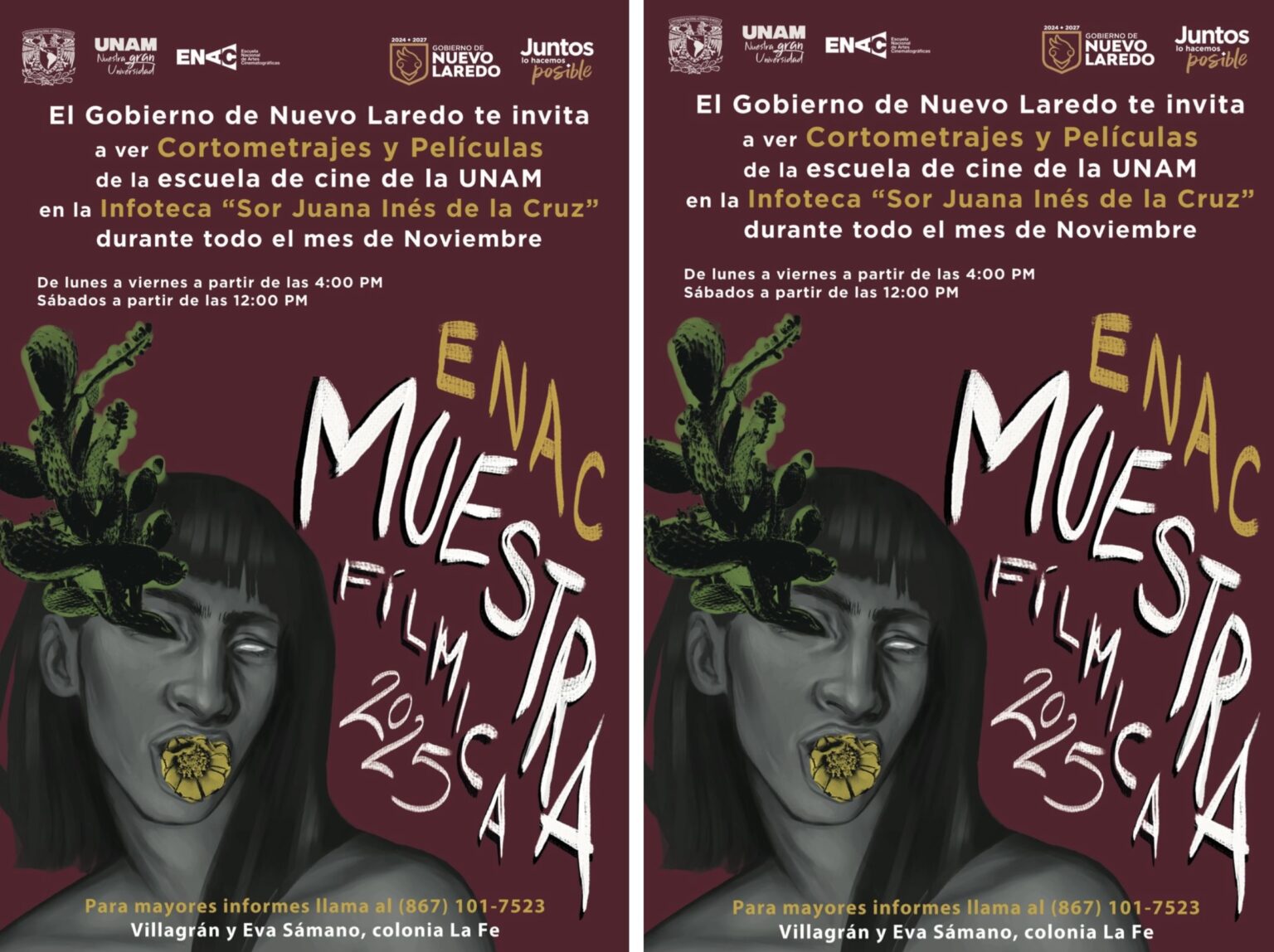 Selecciona la UNAM a Nuevo Laredo sede de la Muestra de Cine ENAC 2025