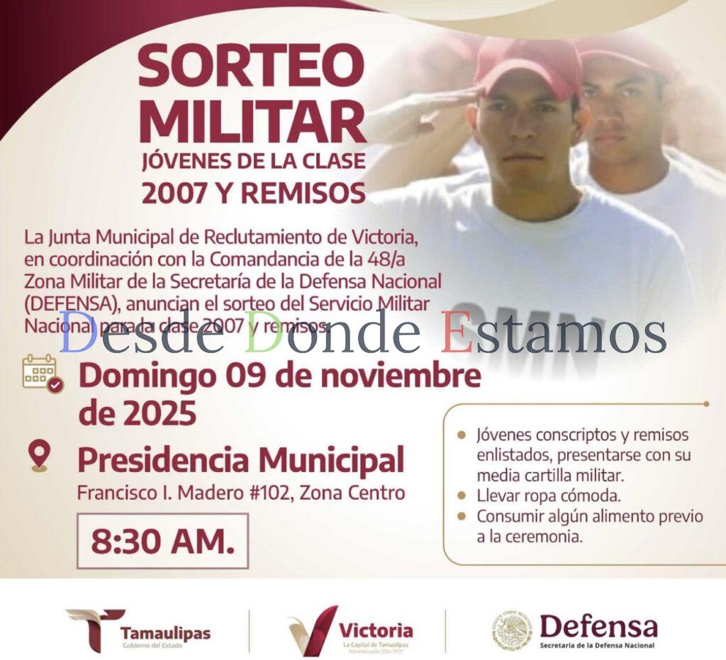 Sorteo del Servicio Militar en Victoria el 9 de noviembre